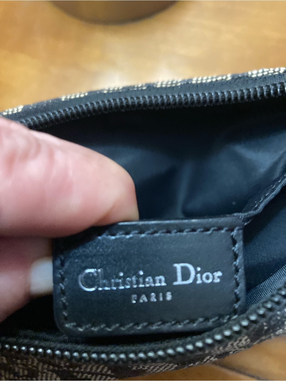 Dior Black and Beige Monogram Jacquard Shoulder Bag - Picture 11 of 11